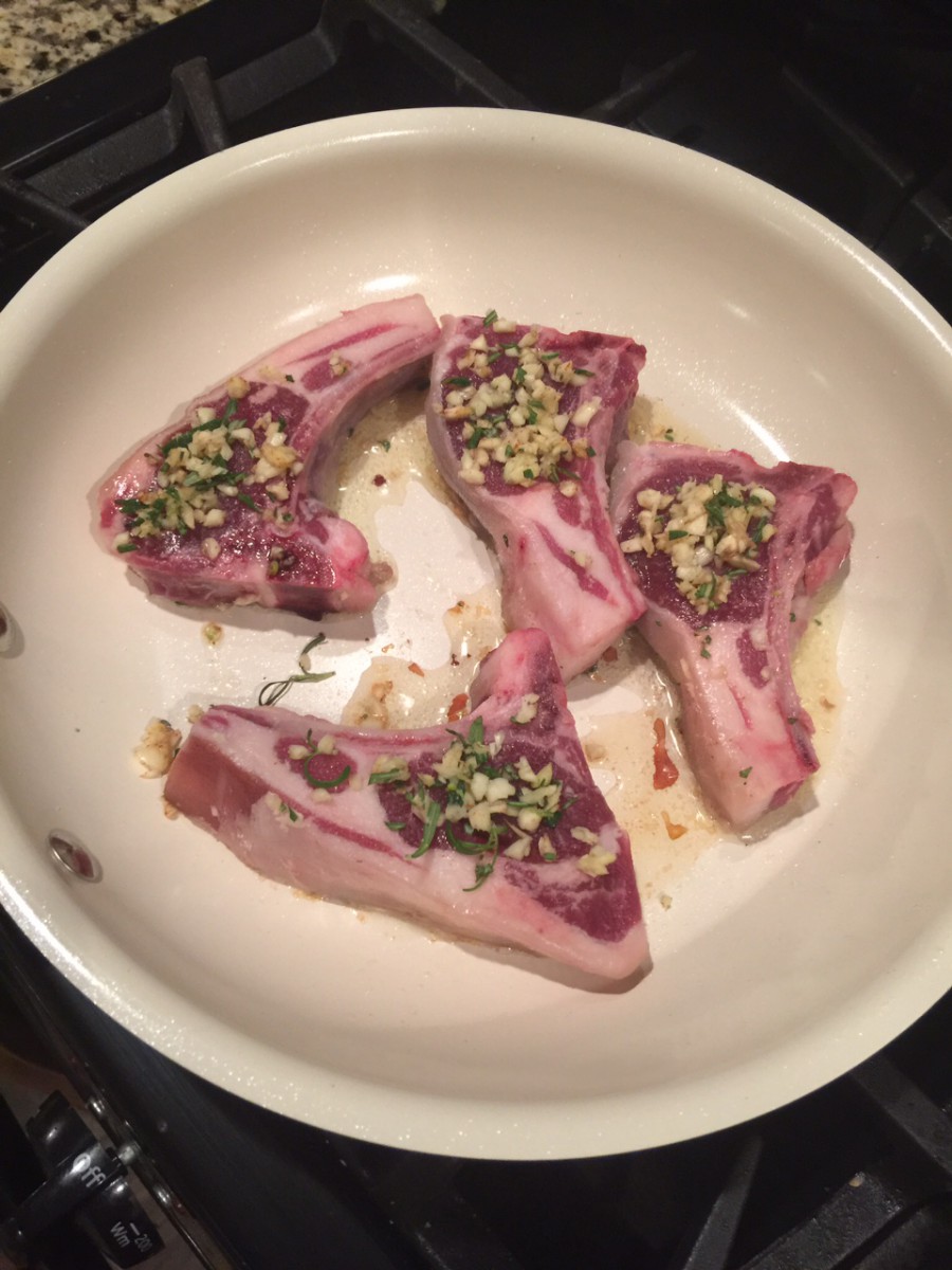 Rosemary & Garlic Pan-Fried Lamb Chops